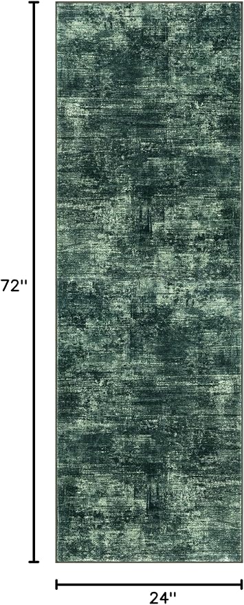 Abstract Runner Rug 2x6 Ft Washable Runners - Image 2