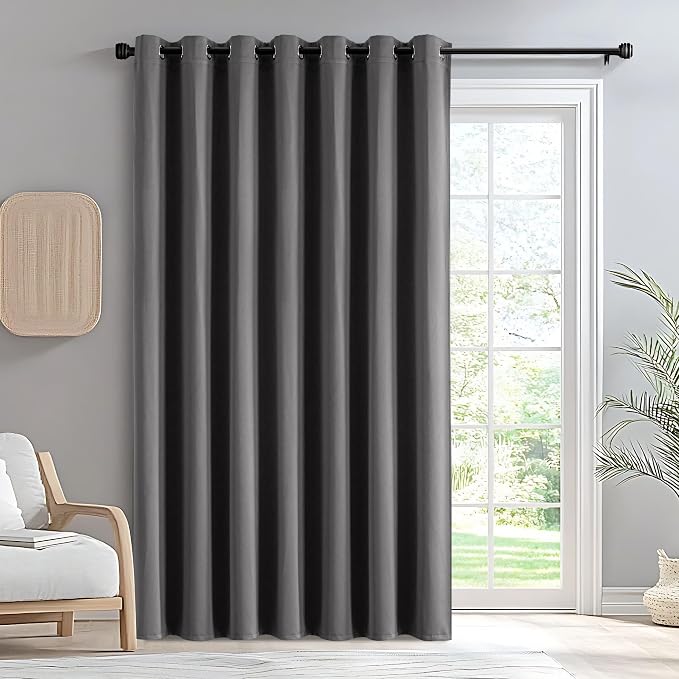 IGEMAEVE Blackout Curtains & Drapes Light Grey 100" W x 96" L | Bedroom | by IGEMAEVE