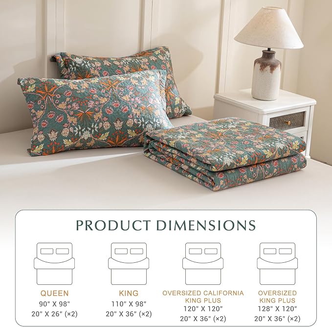 Lady Ann Oversized King Bedspreads 120x120, 100% Cotton Oversized King Quilt - Image 7