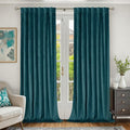BGment 80 inch Teal Velvet Blackout Curtains by BGment