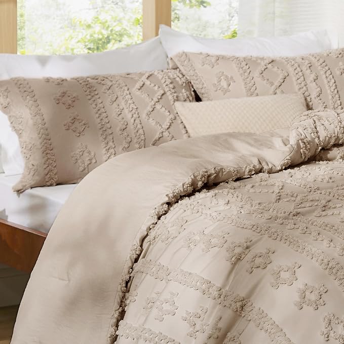 Bedsure Tufted Boho Comforter Set Full Size - Image 7