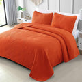 Exclusivo Mezcla Ultrasonic Full Queen Quilt Bedding Set, Burnt Orange | by ExclusivoMezcla