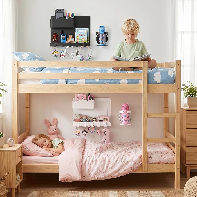 Bedside Wall Shelf for Teen Girls Dorm Room Essentials Bunk Bed Stuff | No - Image 6
