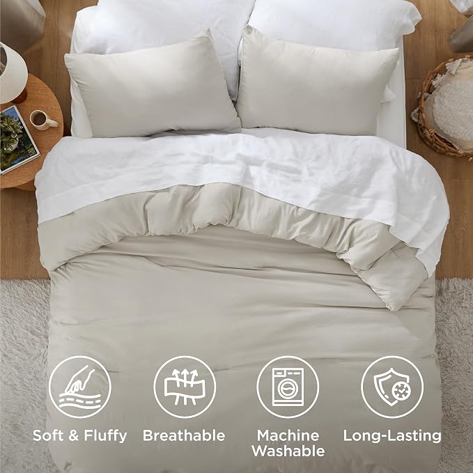 Bedsure Super King Plus Comforter Set, 3 Pieces GentleSoft™ Bed Set, 1 - Image 4