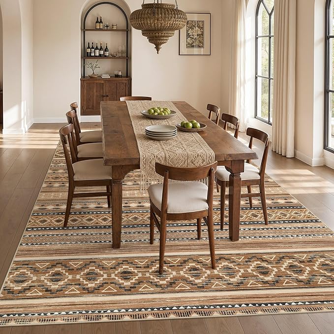 cotiled Boho 5x7 Area Rugs for Living Room: Soft Moroccan Washable Rug | Solve - Image 7