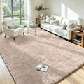 5x7 Fluffy Area Rug for Living Room: Soft Non-Slip Beige Bedroom Carpet | Ultra by Oriannal