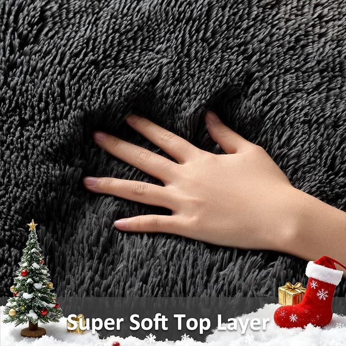 Ophanie 2x8 Runner Rug for Hallway, Upgrade Non-Slip Fluffy Soft Bedside Rugs - Image 3
