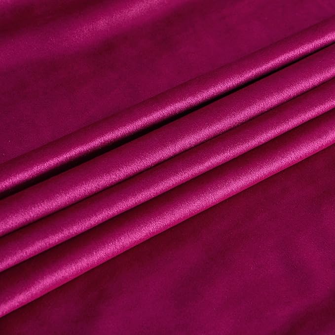 PRIMROSE Hot Pink Velvet Curtains 120 inch Long - Image 6