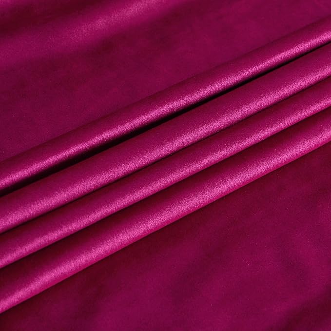 PRIMROSE Hot Pink Velvet Curtains 102 inch Long - Image 6