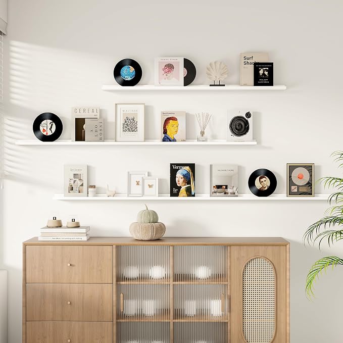 Fun Memories Picture Ledge Shelf, 60 Inch Floating Shelves Set of 2, Large - Image 3