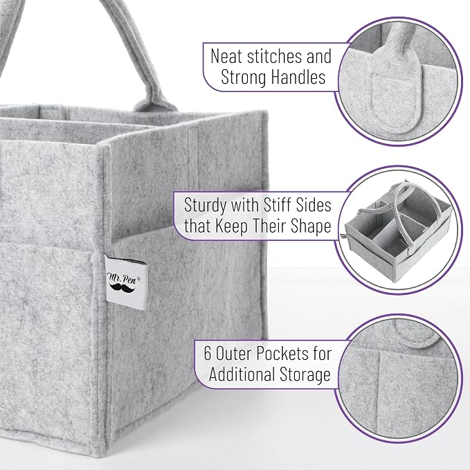 Mr. Pen- Baby Diaper Caddy Organizer, 2 Pack - Image 3