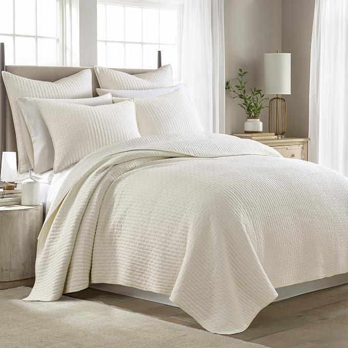 Levtex Home - Cross Stitch Quilt Set - 100% Cotton - King Quilt + 2 King Shams by LevtexHome