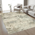 Area Rug Living Room: 4x6 Modern Washable Soft Carpet Ash Brown | by FXRHLP