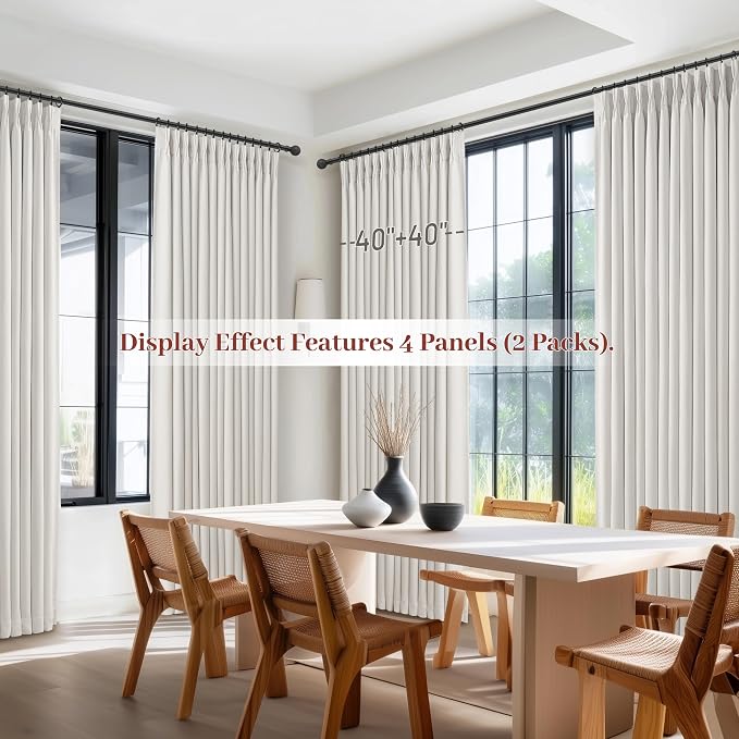 Pleat Viral Linen 90 Inch Blackout Curtains - Image 8