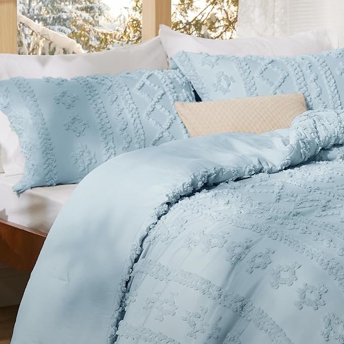 Bedsure Tufted Boho Comforter Set King Size - Image 4