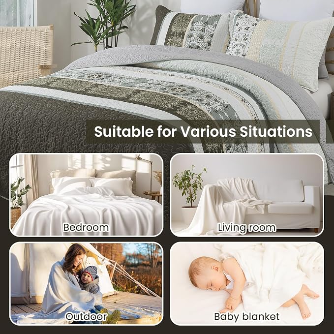 Etwel Lightweight King Size Quilt Set - Image 4