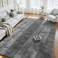 8x10 Fluffy Area Rug for Living Room: Non-Slip Light Grey Bedroom Carpet | by Oriannal
