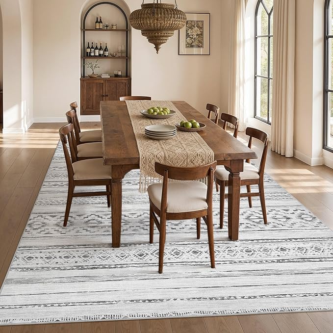 cotiled Boho 10x14 Area Rug for Living Room: Large Moroccan Washable Rug | - Image 7