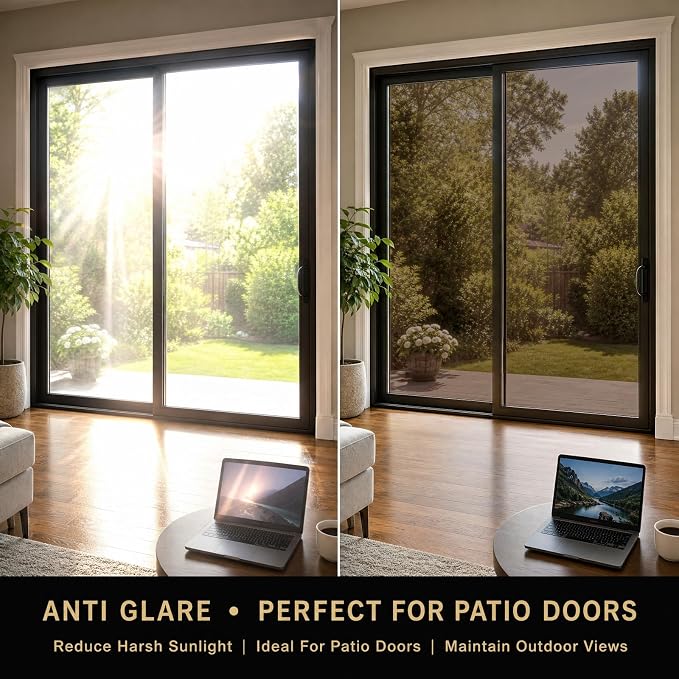 One Way Privacy Window Film Heat Control Mirror Tint 35.4Inx26.2Ft | Reflective - Image 5