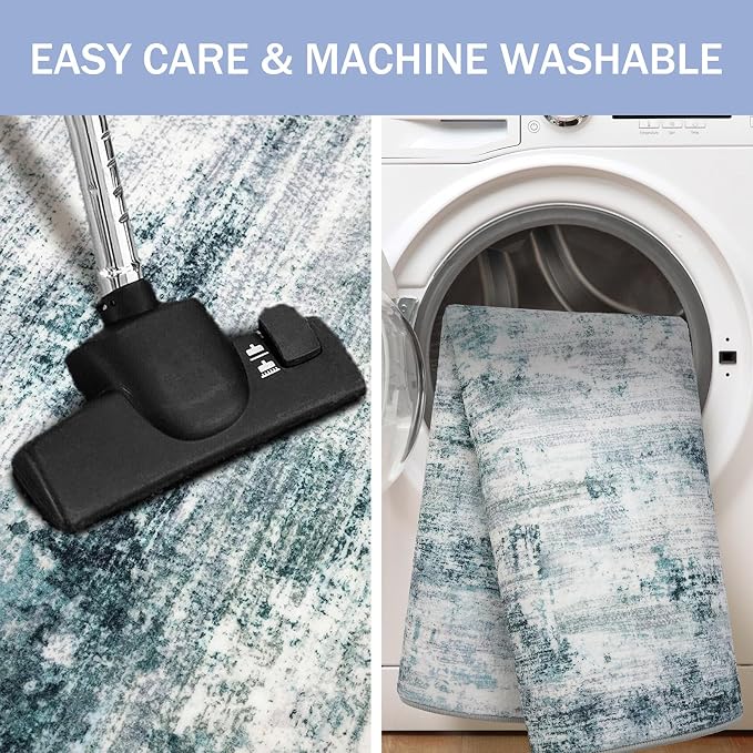 Small Abstract Area Rug 2x3 Ft Entryway Rugs Washable Door Mat Indoor Entrance - Image 4