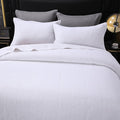 ROOMLIFE Quilt Set Queen Size 3D Floral Embroidery Pattern 3-Piece Cotton by ROOMLIFE