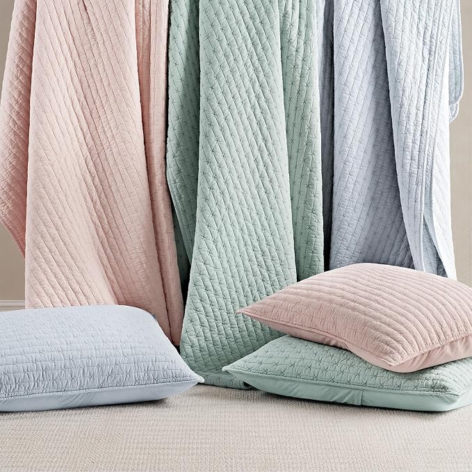 100% Cotton Cross Stitch Quilt Set, Powder Blue | 100% Cotton, Elegant Cross - Image 7