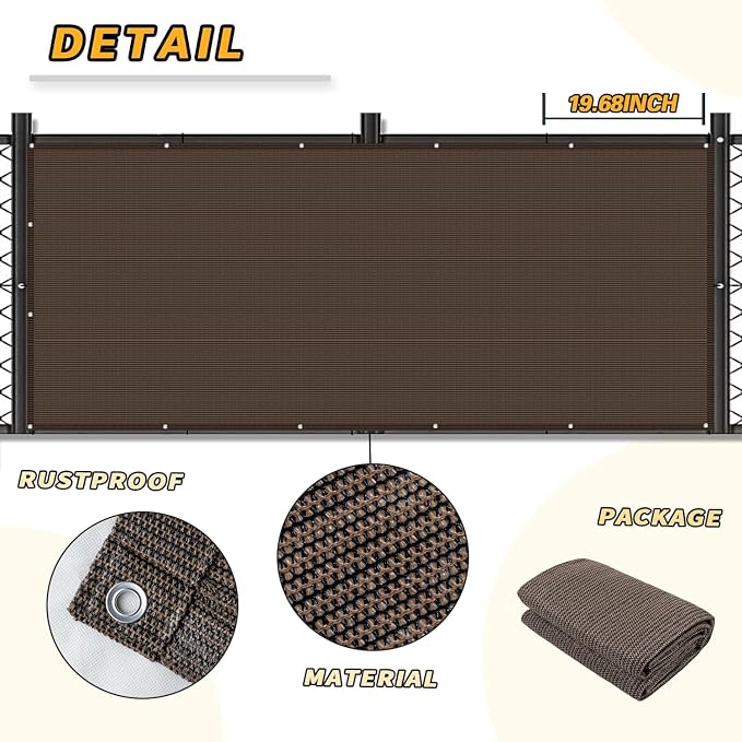 LOVE STORY 3' x 6' Balcony Privacy Screen Cover - Image 6