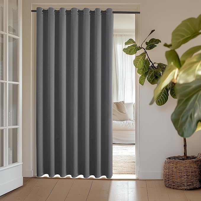 ChrisDowa Room Divider Curtains 90 Inch Length Sliding Door Curtain 1 Panel | by ChrisDowa