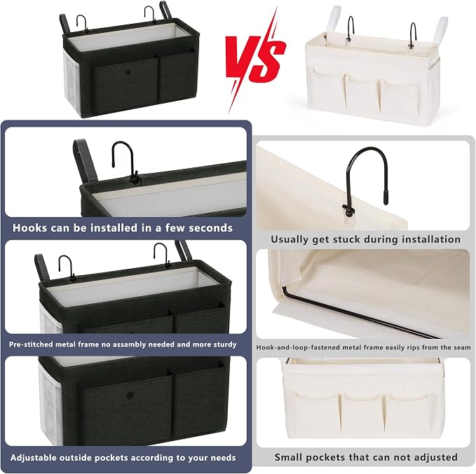 Bedside Caddy Bedside Storage Hanging Organizer - Image 2