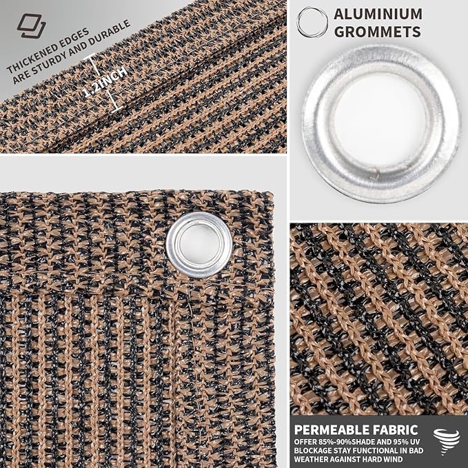 LOVE STORY Custom Size 3' x 20' Balcony Privacy Screen Cover, 95% UV Block - Image 3