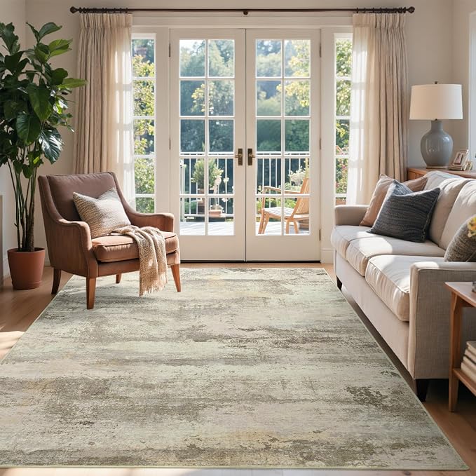 5x7 Ft Abstract Area Rugs for Living Room, Soft Non-Slip Modern Washable Rugs - Image 3