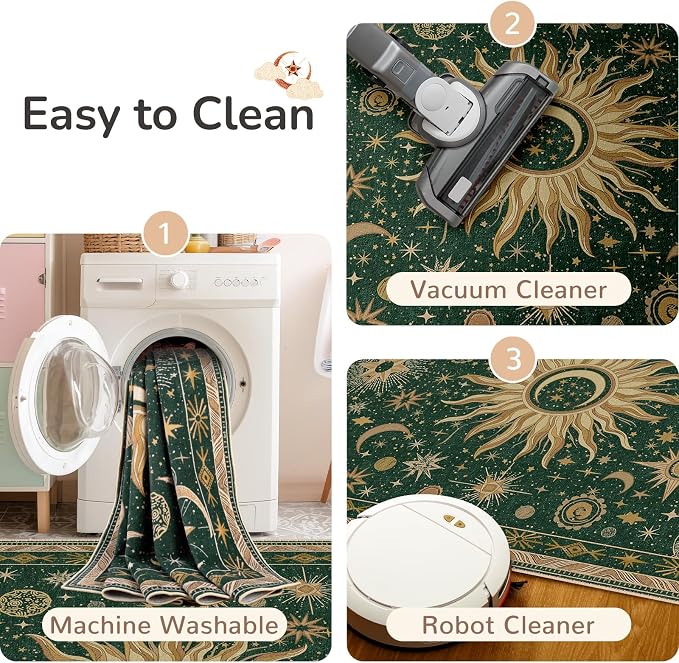 Vacuum-Friendly, 2x6 Washable Area Rug - Image 6