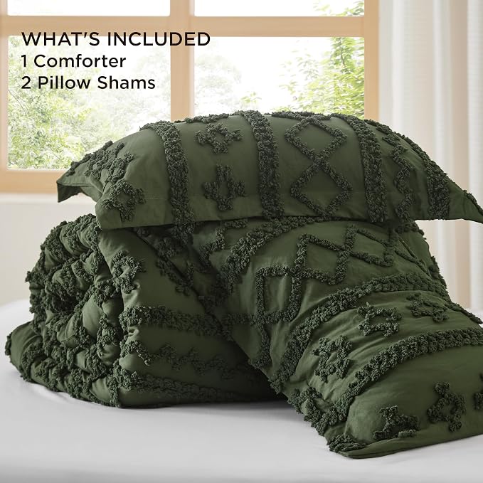 Bedsure Tufted Boho Comforter Set Queen Size - Image 8