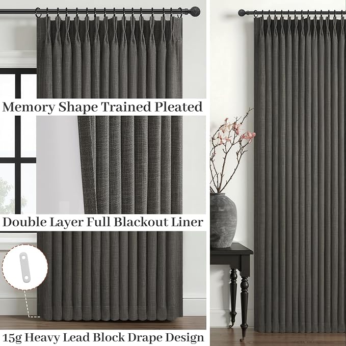 Memory Trained Pinch Pleated 96 Inch Viral Curtains - Image 4