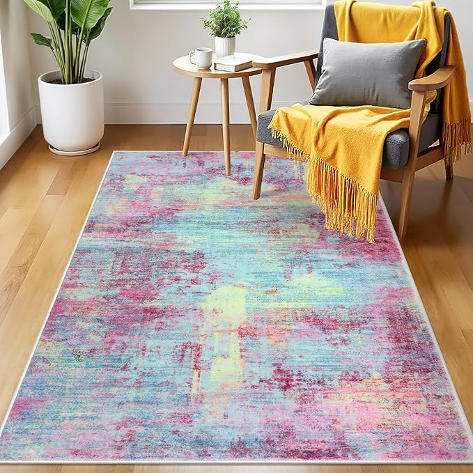 Abstract Area Rug 3x5 Ft Washable Rugs - Image 8