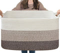 Goodpick Large Woven Rope Blanket Basket, Living Room, Bedroom & Nursery by Goodpick