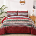 WONGS BEDDING Boho Quilt Set Full, Ultra Soft Lightweight Bedspread by WONGSBEDDING