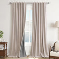 Champagne 100% Blackout Linen Curtains by Guken