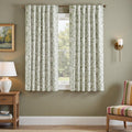 jinchan Green Floral Blackout Curtains 63 Inch Farmhouse Back Tab 2 Panels | by JINCHAN
