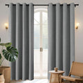 Joydeco Light Grey Blackout Curtains 90 Inches Long, Curtains 90 Inch Length 1 by JOYDECO