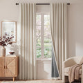 RYB HOME Warm Sand 100% Blackout Curtains 90 Inch by RYBHOME