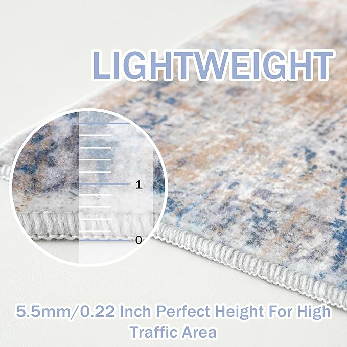 Abstract Runner Rug 3x16 Ft Extra Long Washable Runners - Image 5