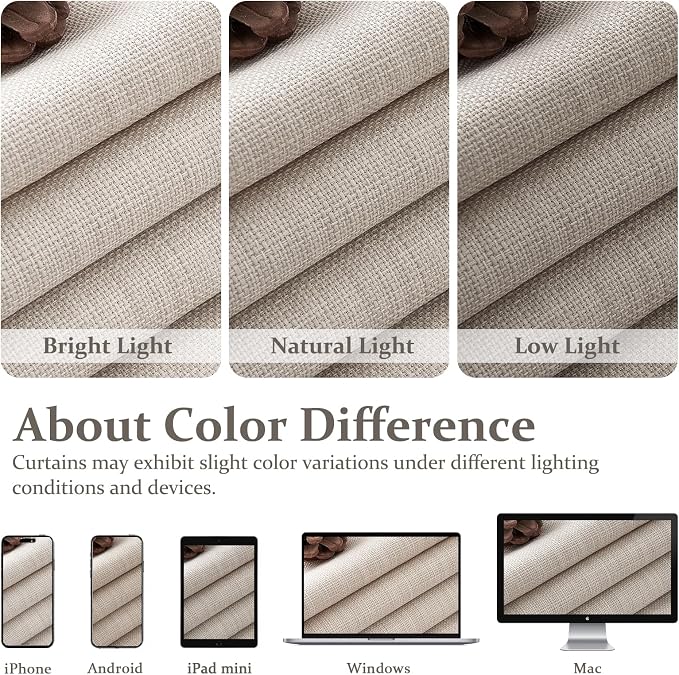 Pinch Pleated Blackout Greyish Beige Curtains 90 Inches Long 2 Panels Set - Image 10