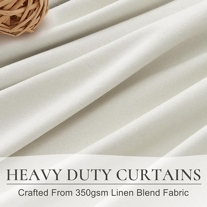 QJmydeco 102 Inch Long Curtains, Decorative 100 Percent Rod Pocket Blackout - Image 5