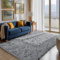 4x6 Light Grey Rug for Bedroom, Fluffy Area Rug Small Rug Bedroom Carpet | by Yongyangjuxi
