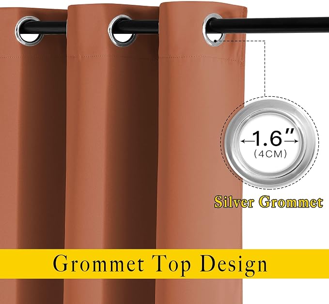 NICETOWN Blackout Room Divider Curtains 118 inches Long, Grommet Thermal Window - Image 2
