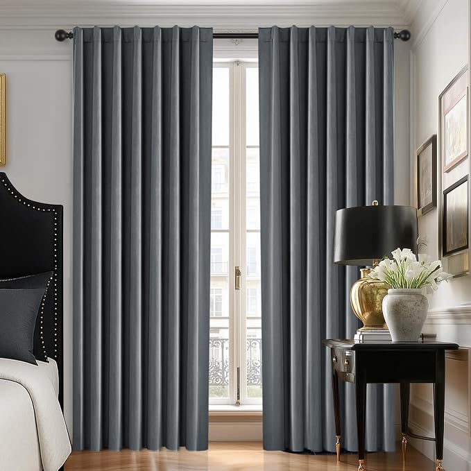 Deconovo Total Blackout Velvet Curtains 84 Inch - Image 2