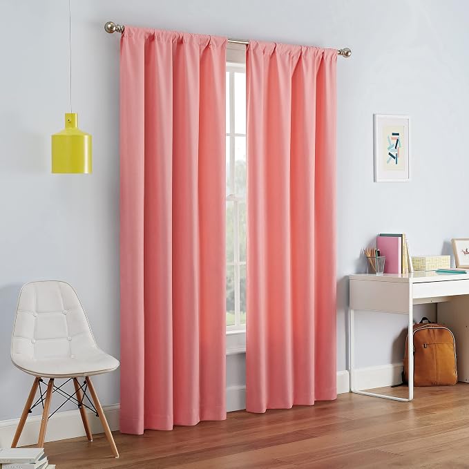 ECLIPSE Kendall Blackout Thermal Rod Pocket Window Curtain by EclipseCurtains