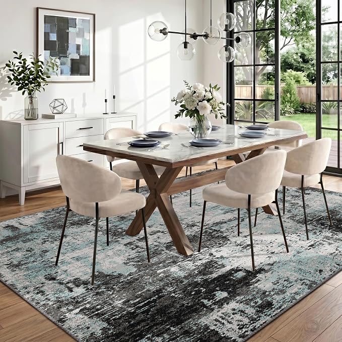 RELEANY Washable 9'x12' Abstract Area Rug - Image 3