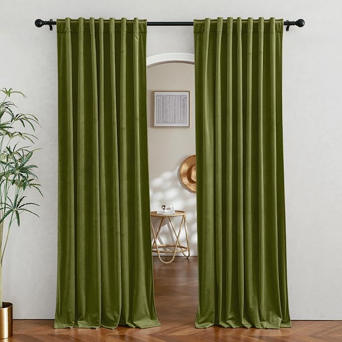 RYB HOME Velvet Curtains 80 inches Long - Image 7